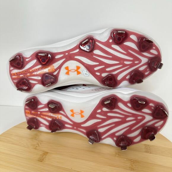 Under Armour UA Baseball Cleats Cardinal FSU Yard Low MT Red Maroon Mens Size 7 main image 4